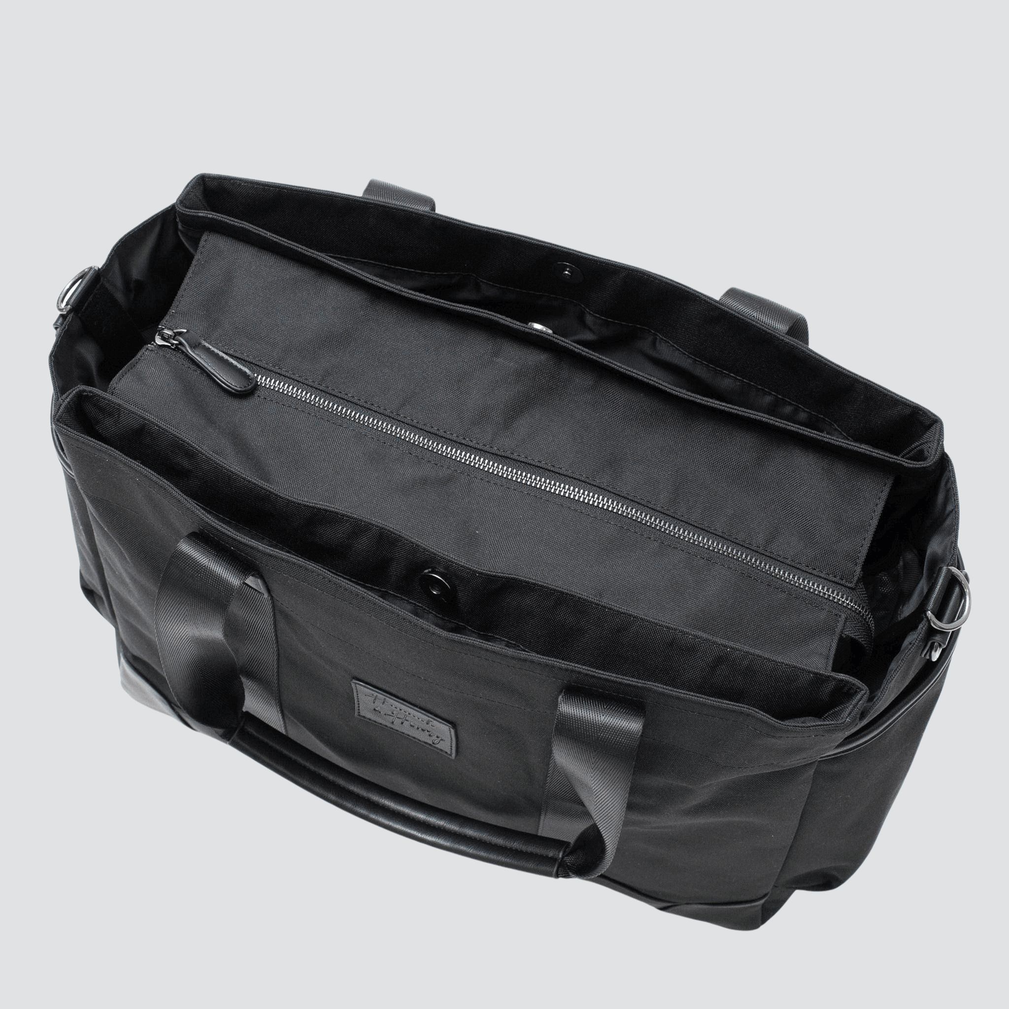 Charlie Nappy Tote | Black - Nappy Bag by Hannah and Henry