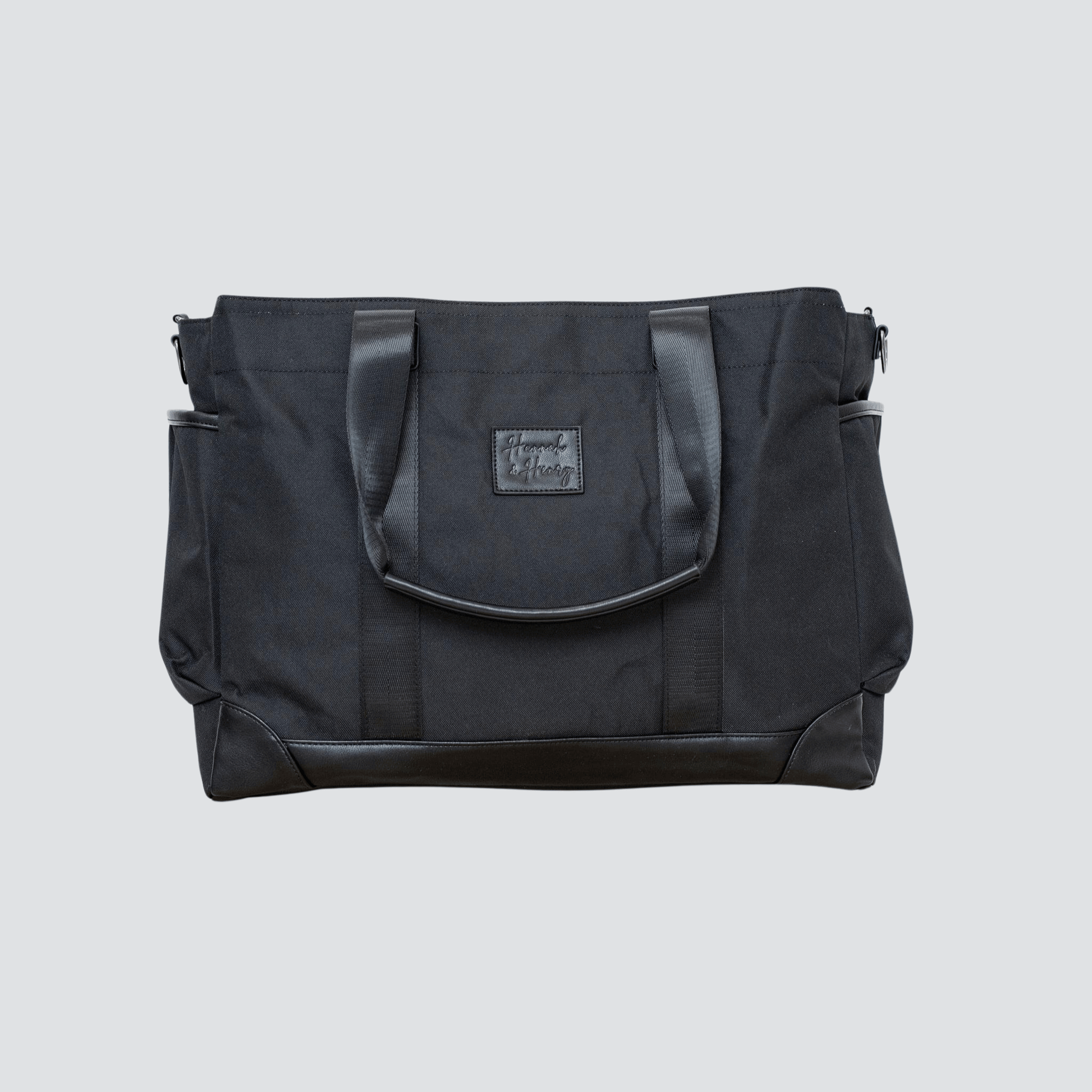 Charlie Nappy Tote | Black - Nappy Bag by Hannah and Henry