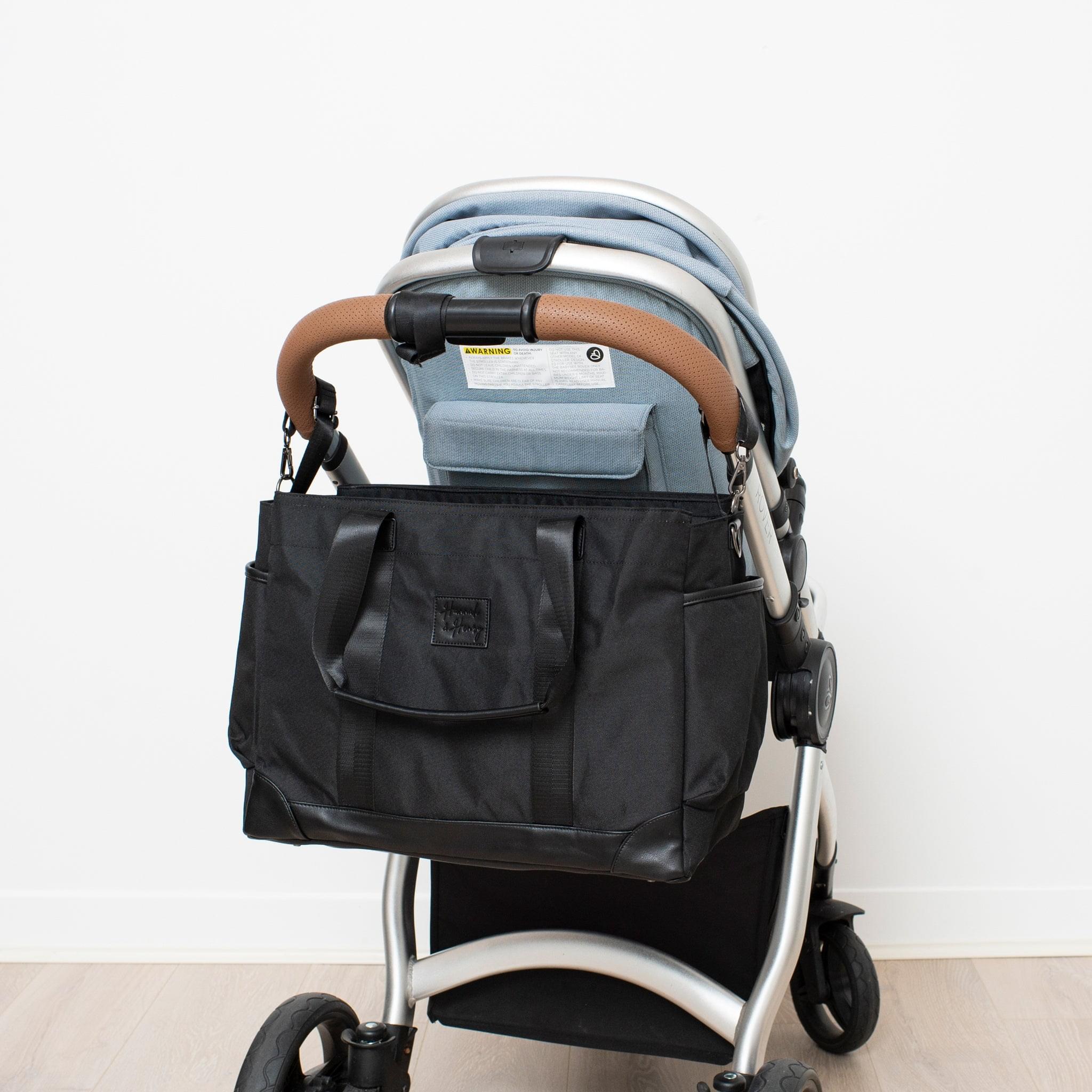 Charlie Nappy Tote | Black - Nappy Bag by Hannah and Henry