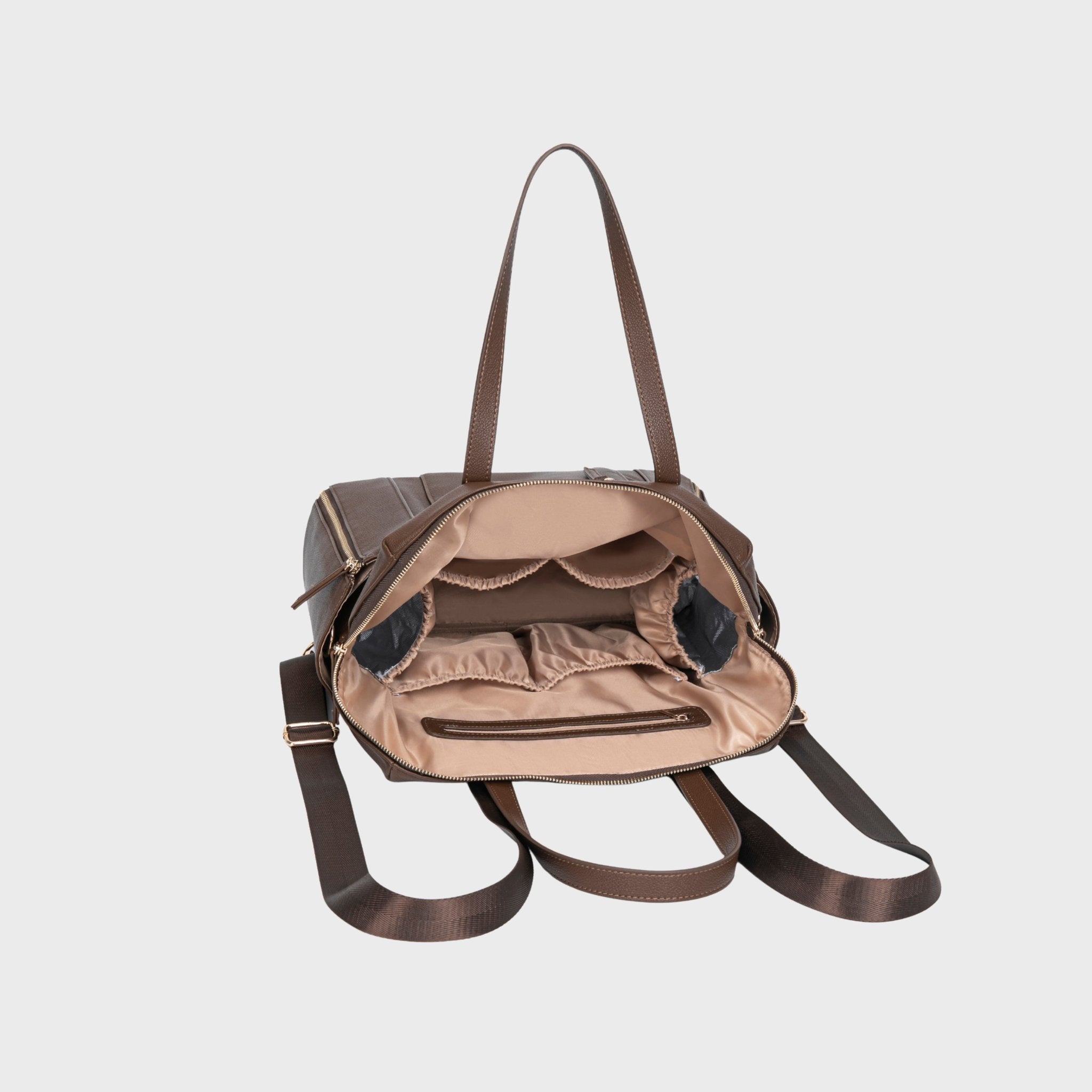 Chelsea Convertible Chocolate - Nappy Bag by Hannah and Henry