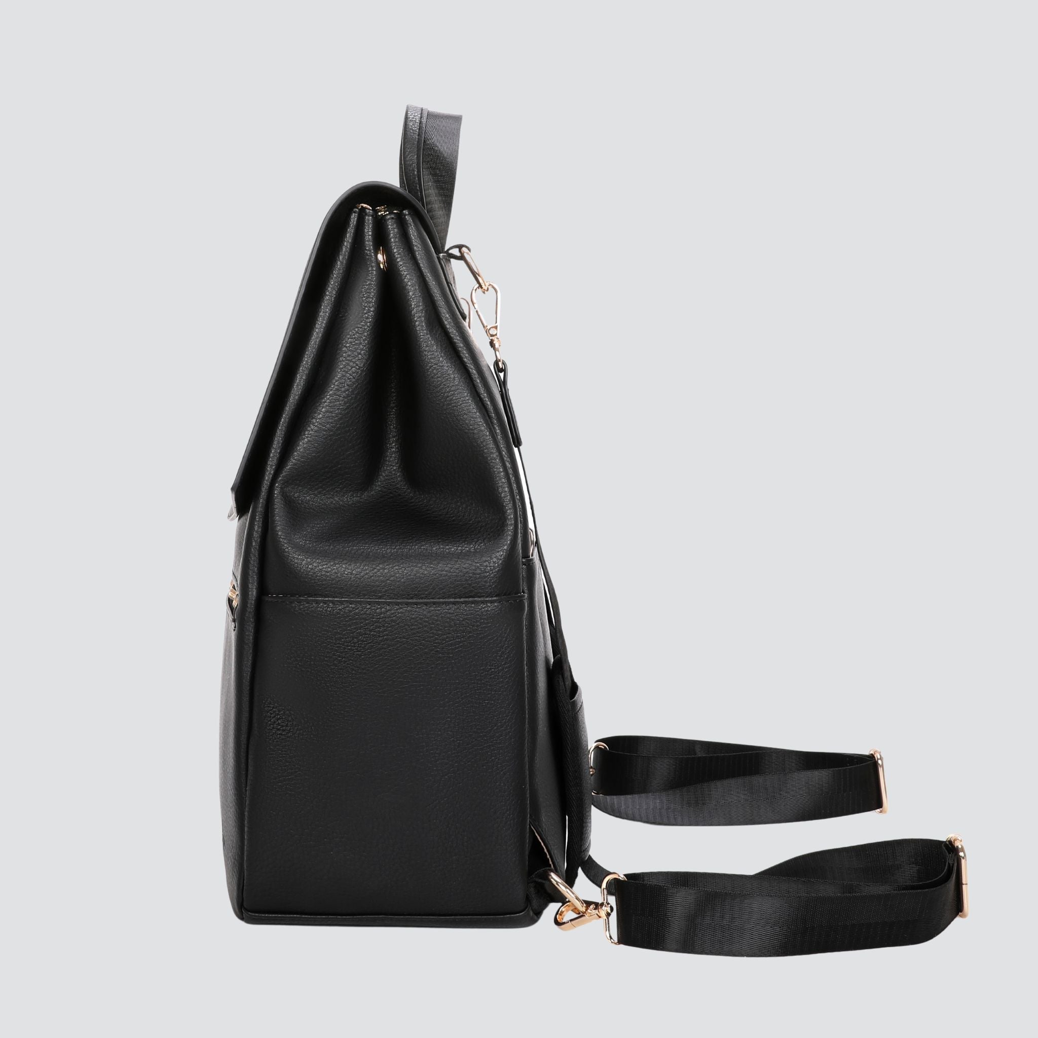 CLASSIC NAPPY BACKPACK BLACK - Hannah and Henry