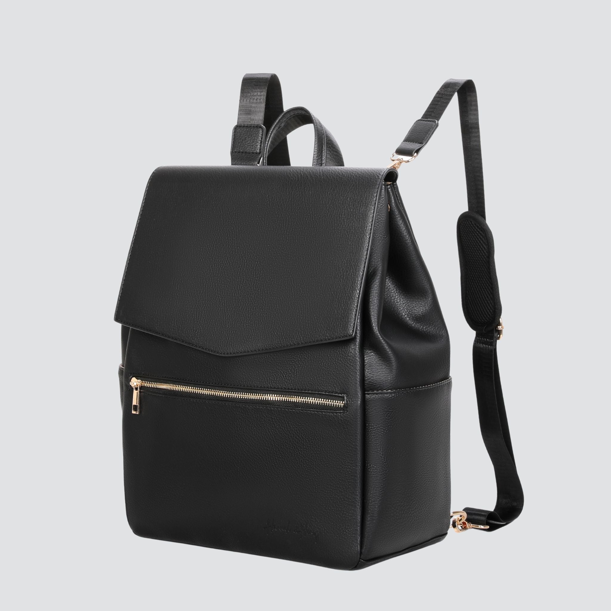 CLASSIC NAPPY BACKPACK BLACK - Hannah and Henry