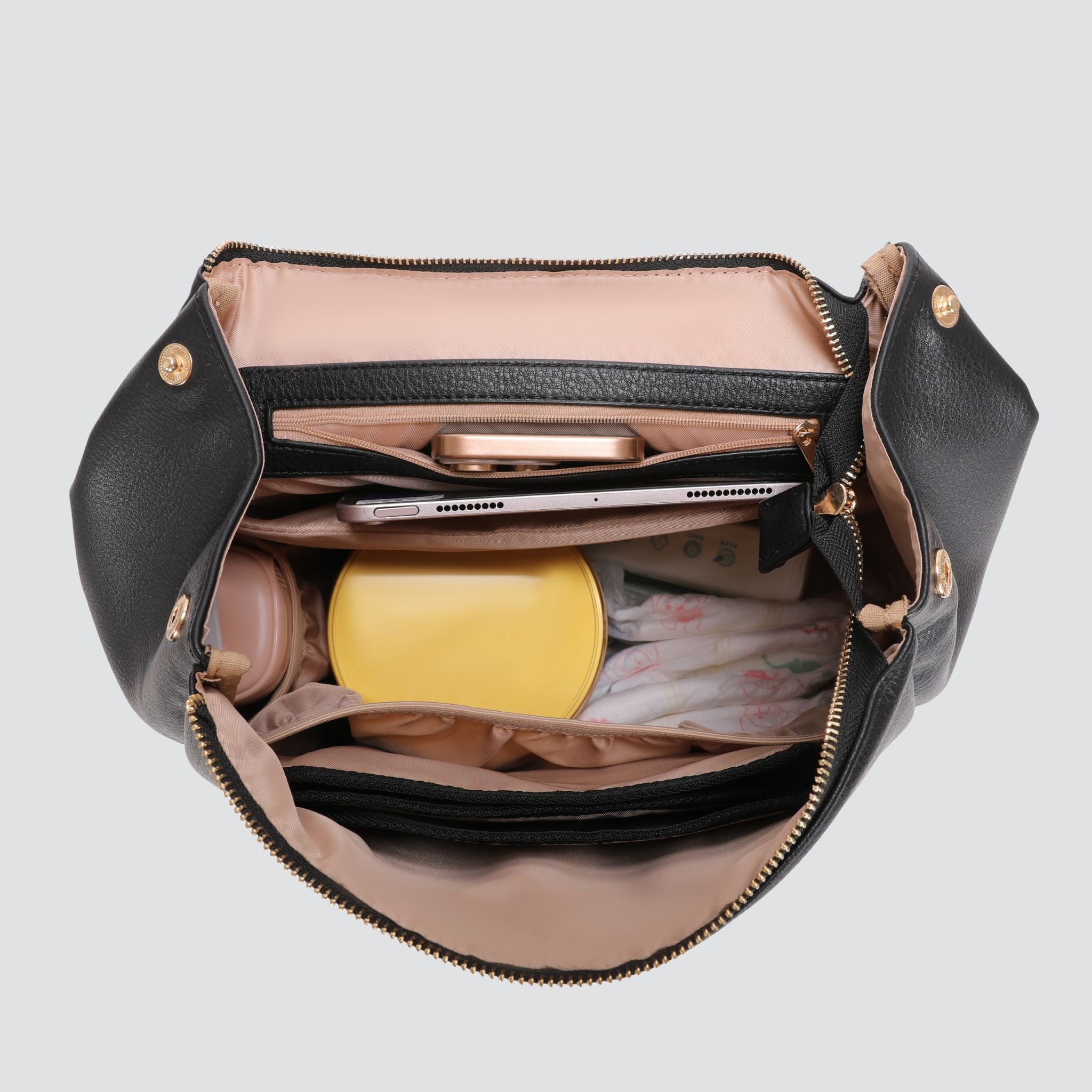 CLASSIC NAPPY BACKPACK BLACK - Hannah and Henry