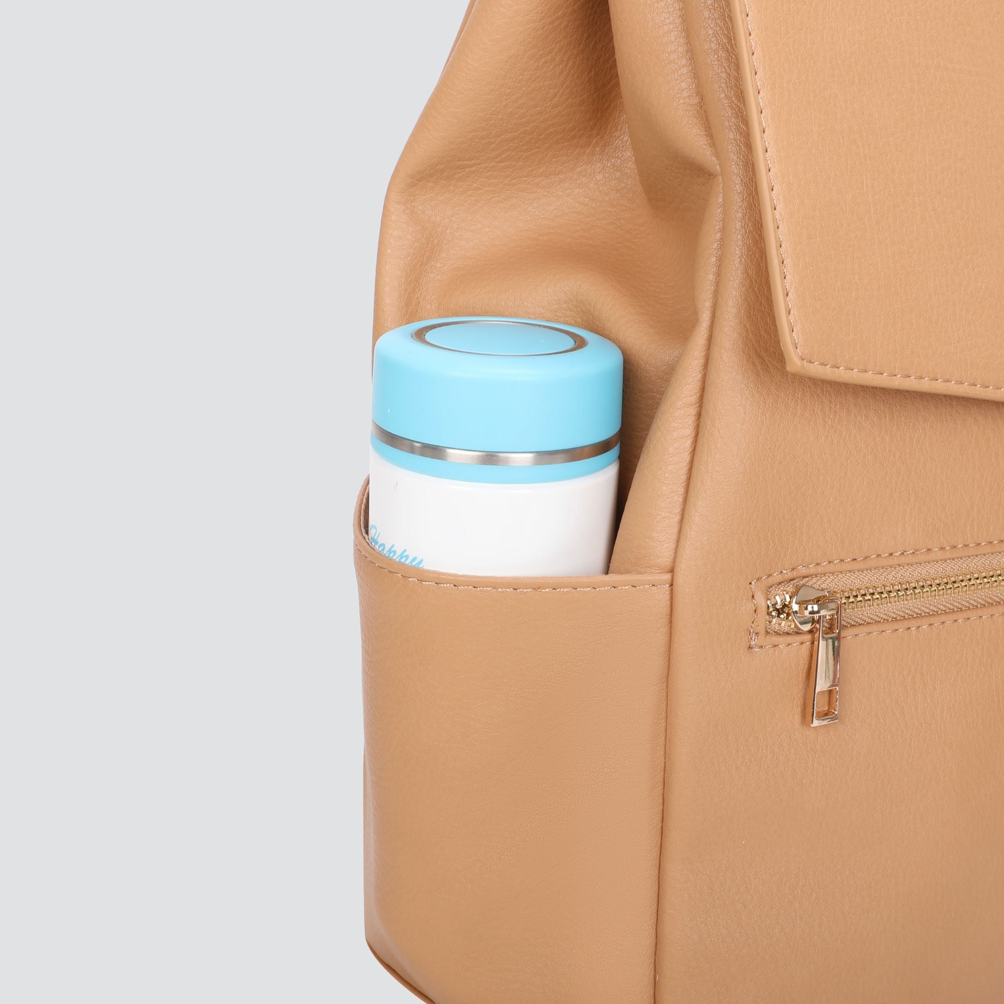 Classic Nappy Backpack | Tan - Nappy Bag by Hannah and Henry