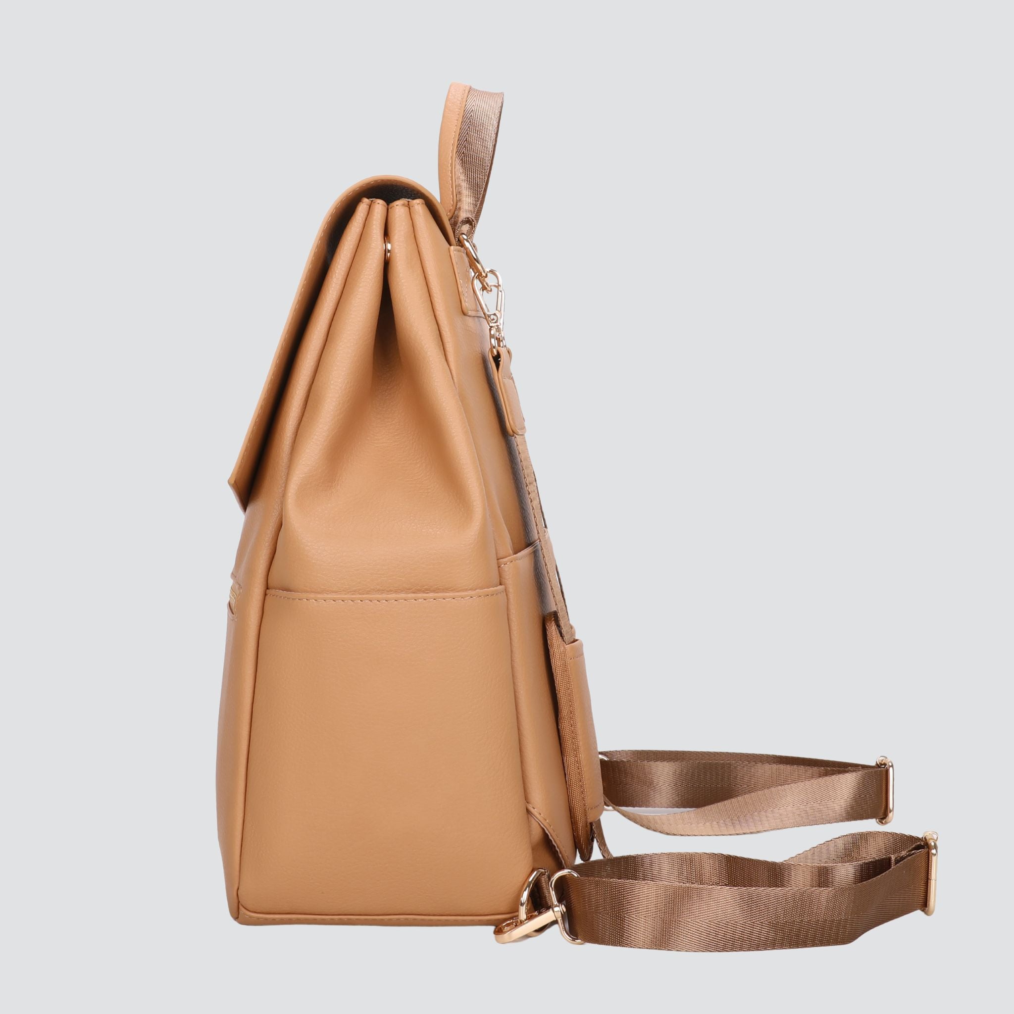 Classic Nappy Backpack | Tan - Nappy Bag by Hannah and Henry