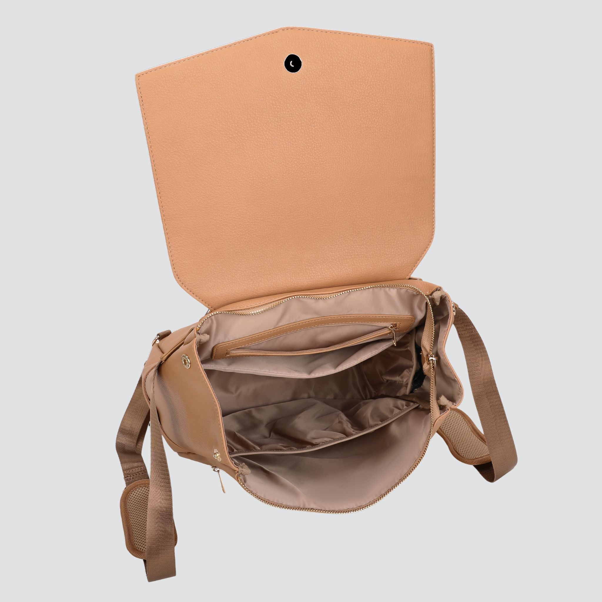 Classic Nappy Backpack | Tan - Nappy Bag by Hannah and Henry