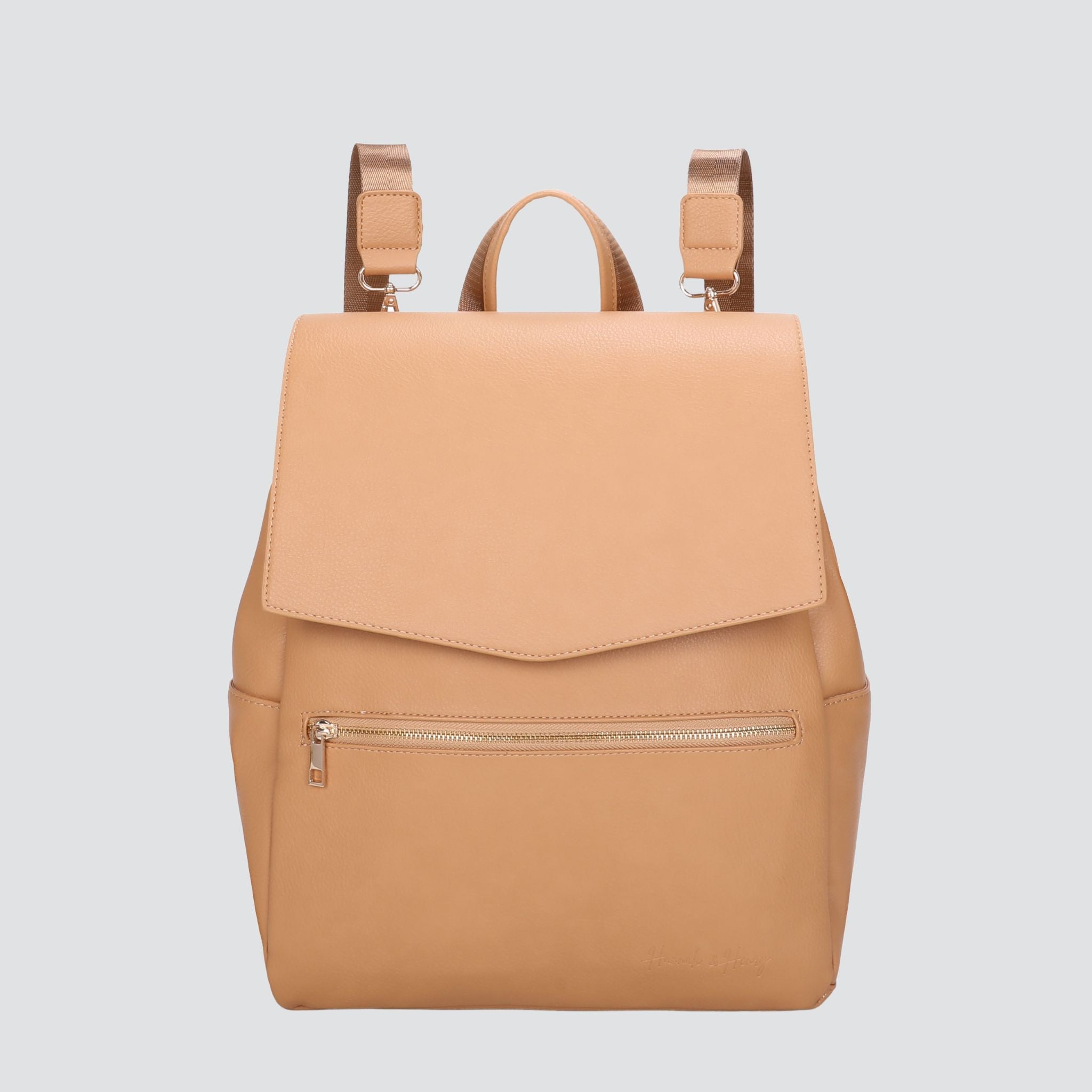 Classic Nappy Backpack | Tan - Nappy Bag by Hannah and Henry