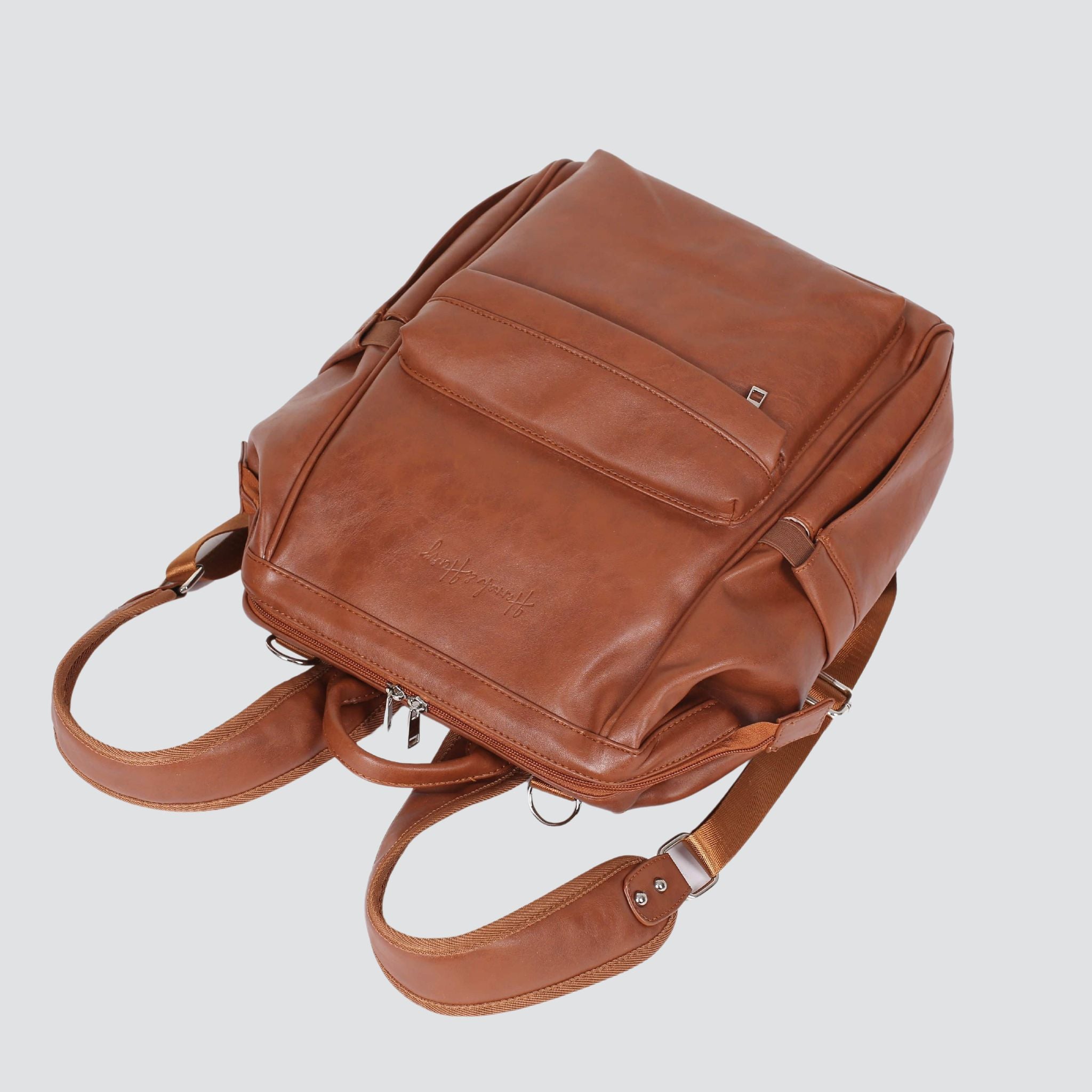 Vintage Nappy Backpack | Brown - Nappy Bag by Hannah and Henry
