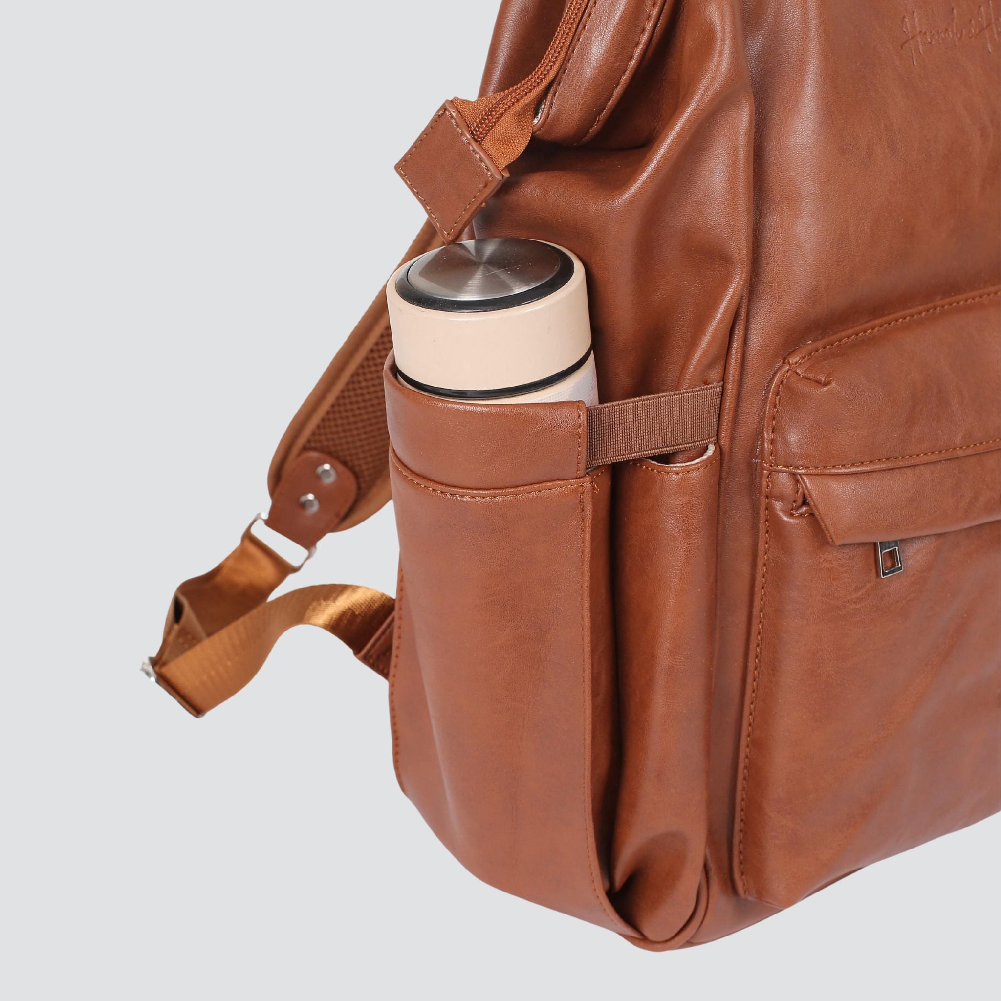Vintage Nappy Backpack | Brown - Nappy Bag by Hannah and Henry