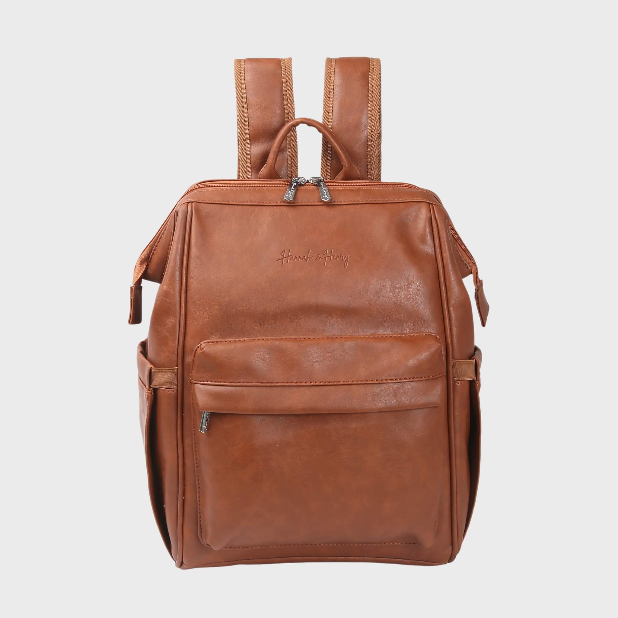Vintage Nappy Backpack | Brown - Nappy Bag by Hannah and Henry