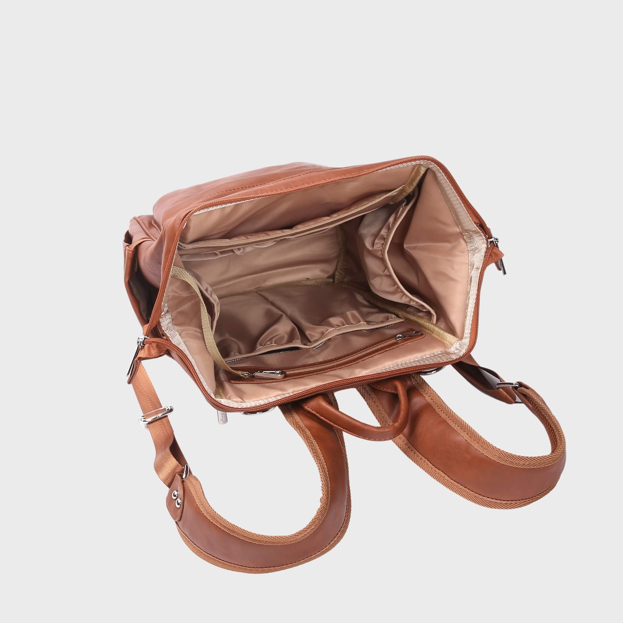 Vintage Nappy Backpack | Brown - Nappy Bag by Hannah and Henry