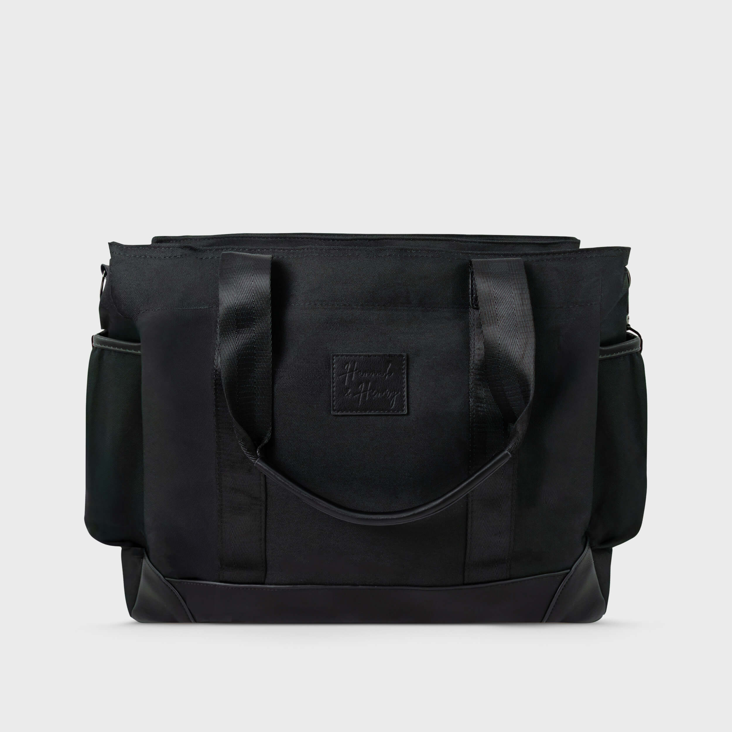 CHARLIE NAPPY TOTE BLACK - Hannah and Henry
