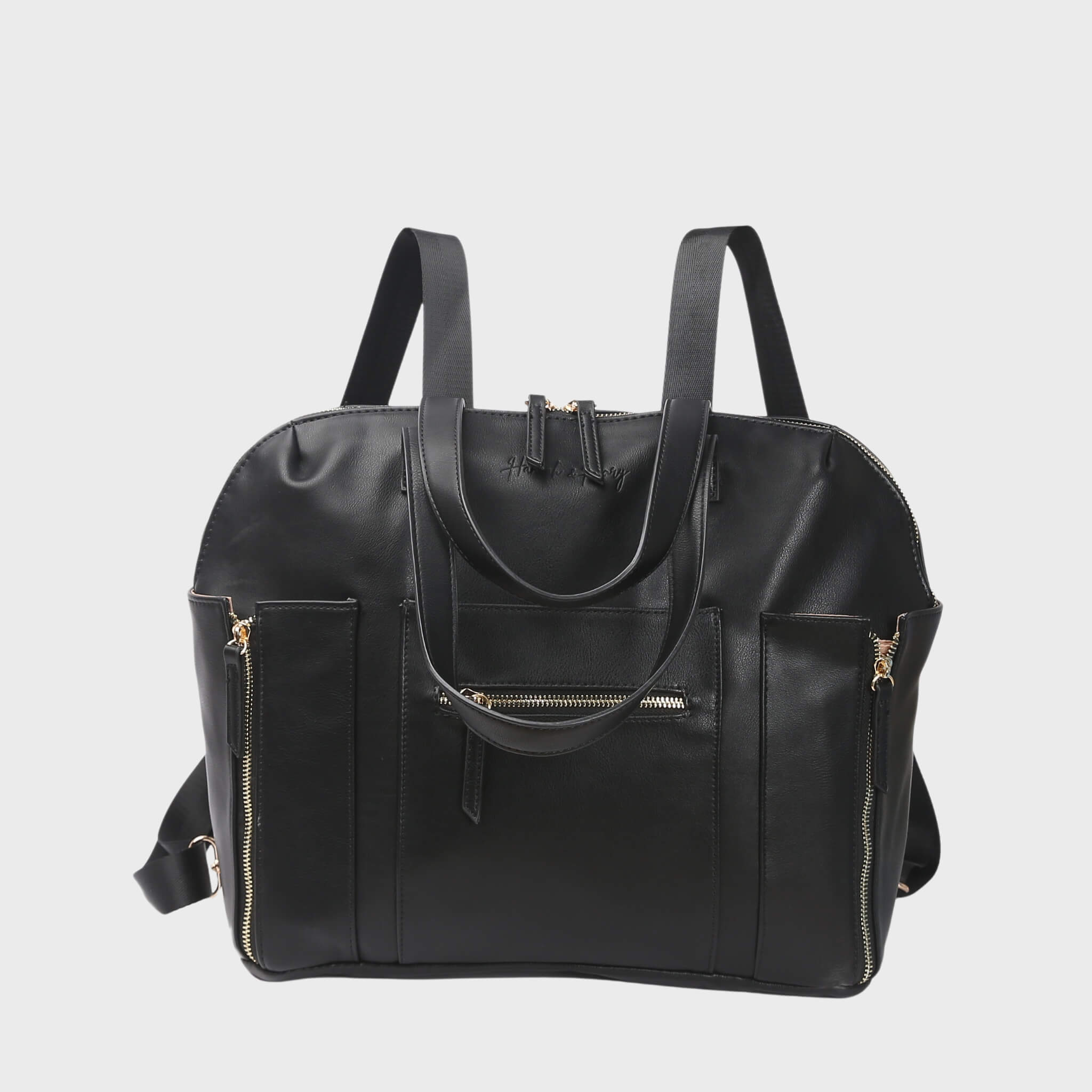 Chelsea Convertible | Black - Nappy Bag by Hannah and Henry