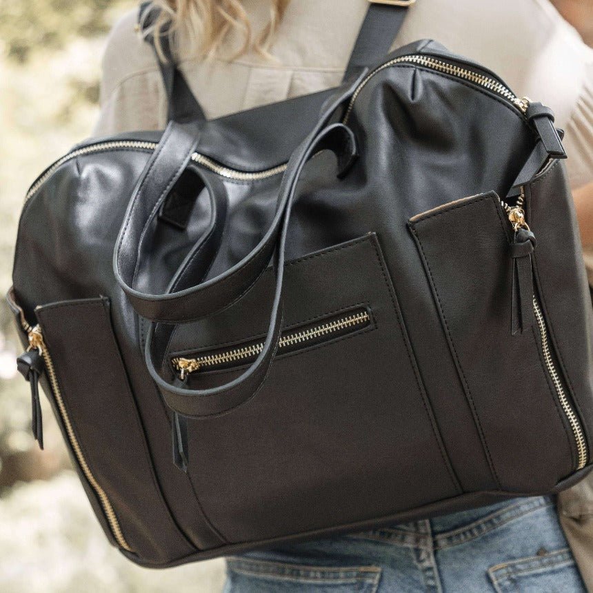 Chelsea Convertible | Black - Nappy Bag by Hannah and Henry