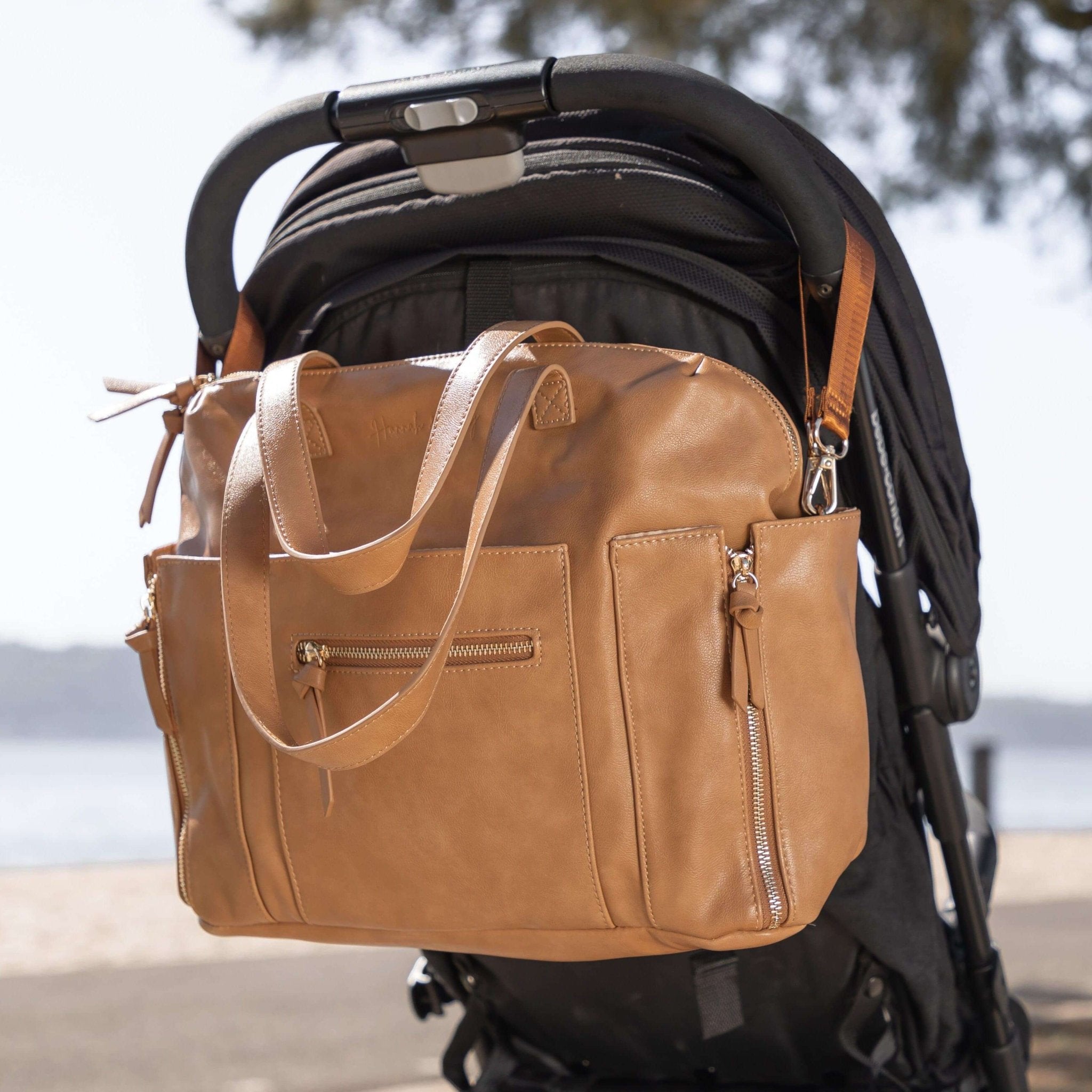 Chelsea Convertible | Tan - Nappy Bag by Hannah and Henry