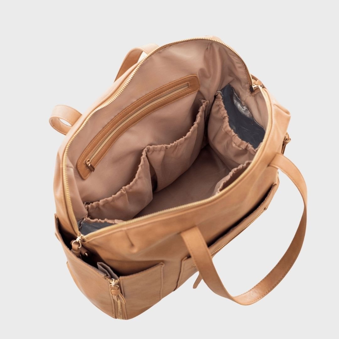 Chelsea Convertible | Tan - Nappy Bag by Hannah and Henry