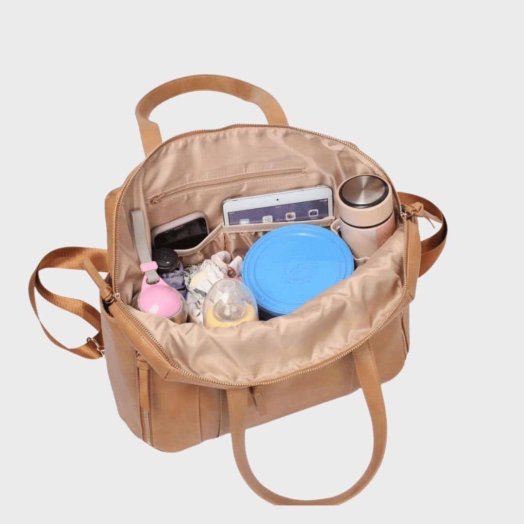 Chelsea Convertible | Tan - Nappy Bag by Hannah and Henry