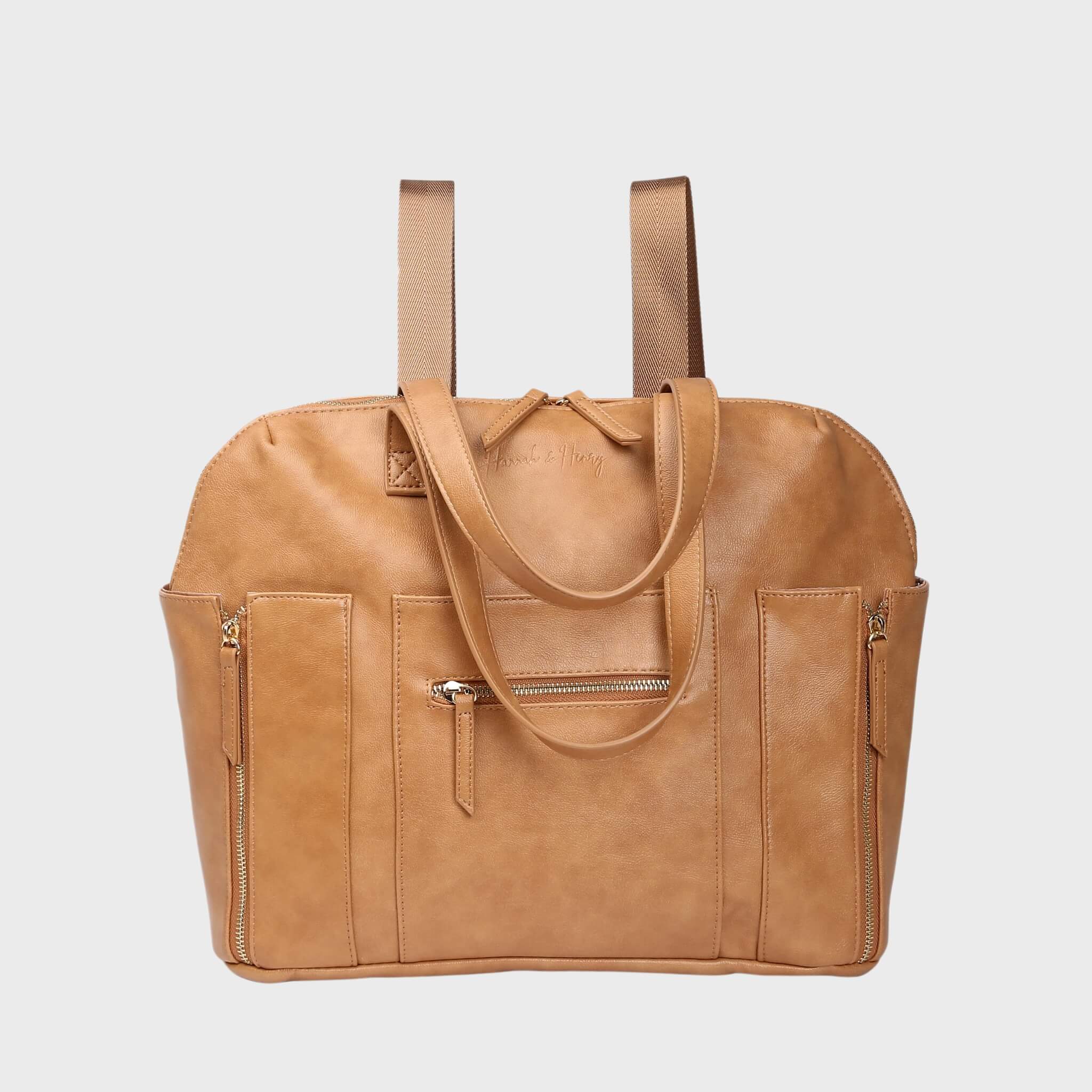 Chelsea Convertible | Tan - Nappy Bag by Hannah and Henry