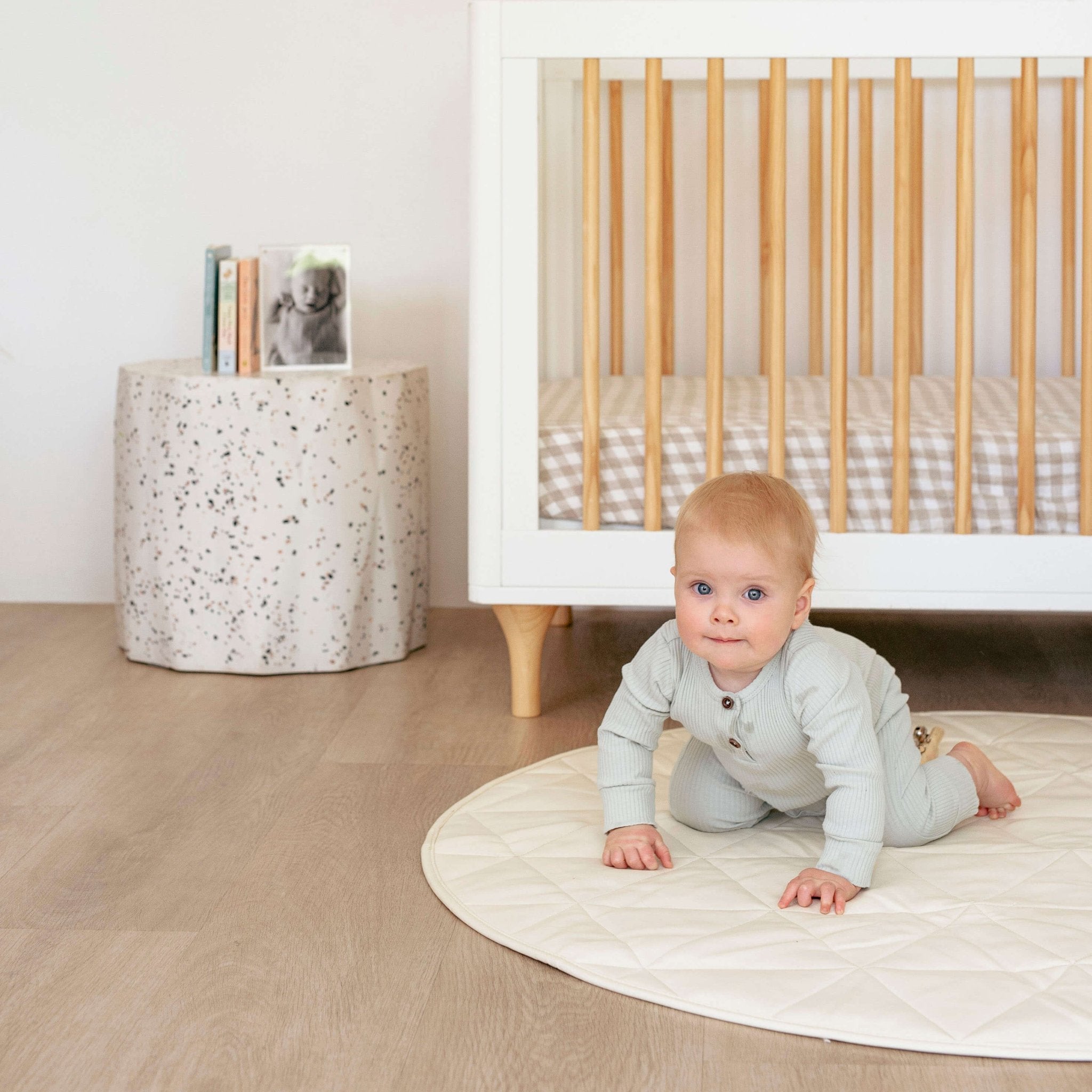 Quilted Play Mat | Cream - Baby Play Mat by Hannah and Henry