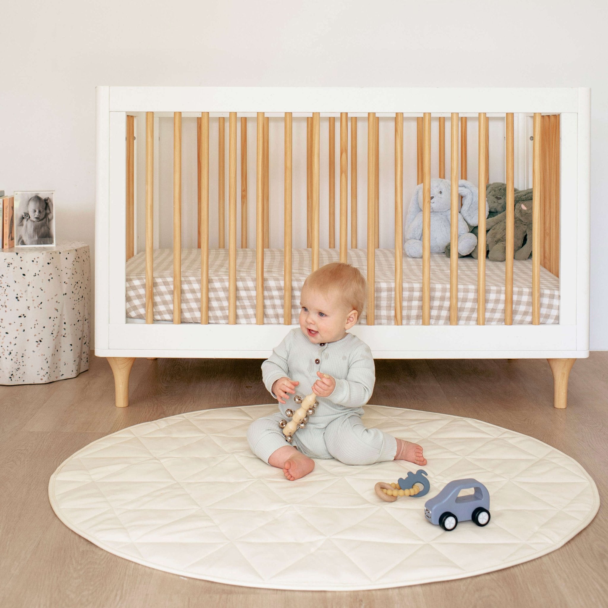 Quilted Play Mat | Cream - Baby Play Mat by Hannah and Henry