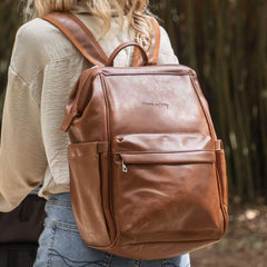 Vintage Nappy Backpack | Brown